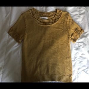 Yellow Knit Top by Anthropologie